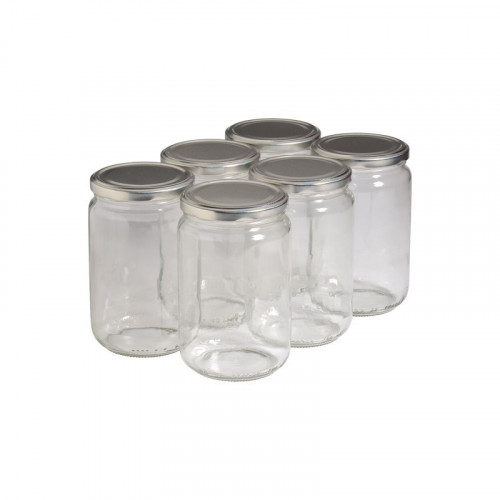 6 pots verre 1kg (750 ml) avec couvercles TO 82