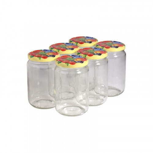 6 pots verre 1kg (750 ml) avec couvercles TO 82