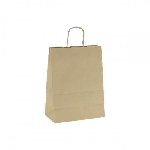 25 Sacs en papier kraft brun lisse H33x25x12cm