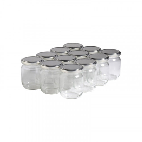 12 pots verre 250 g (228 ml) avec couvercles TO63