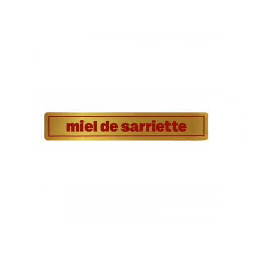 1000 étiquettes d’appellation rouges sur fond or