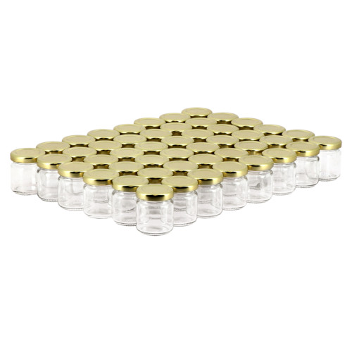 48 pots verre 50ml avec couvercles TO43