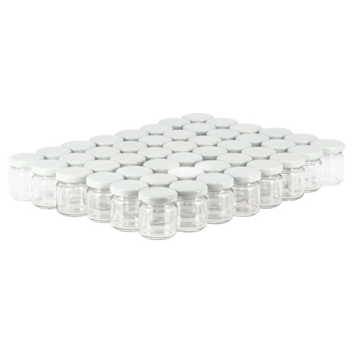 48 pots verre 50ml avec couvercles TO43