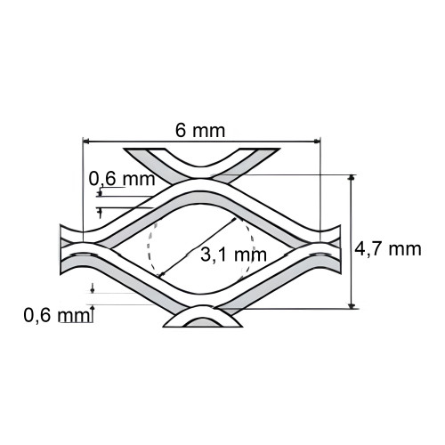 3 x grillage galvanisé (0,5 x 1 m)