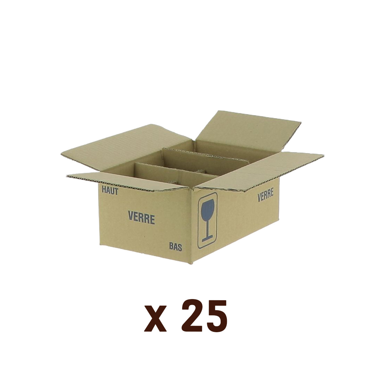 Lot de 25 cartons pour 6...