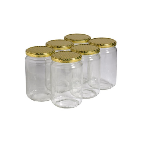 300 pots verre 1kg (750ml) avec couvercles TO82