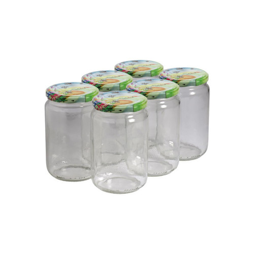 300 pots verre 1kg (750ml) avec couvercles TO82