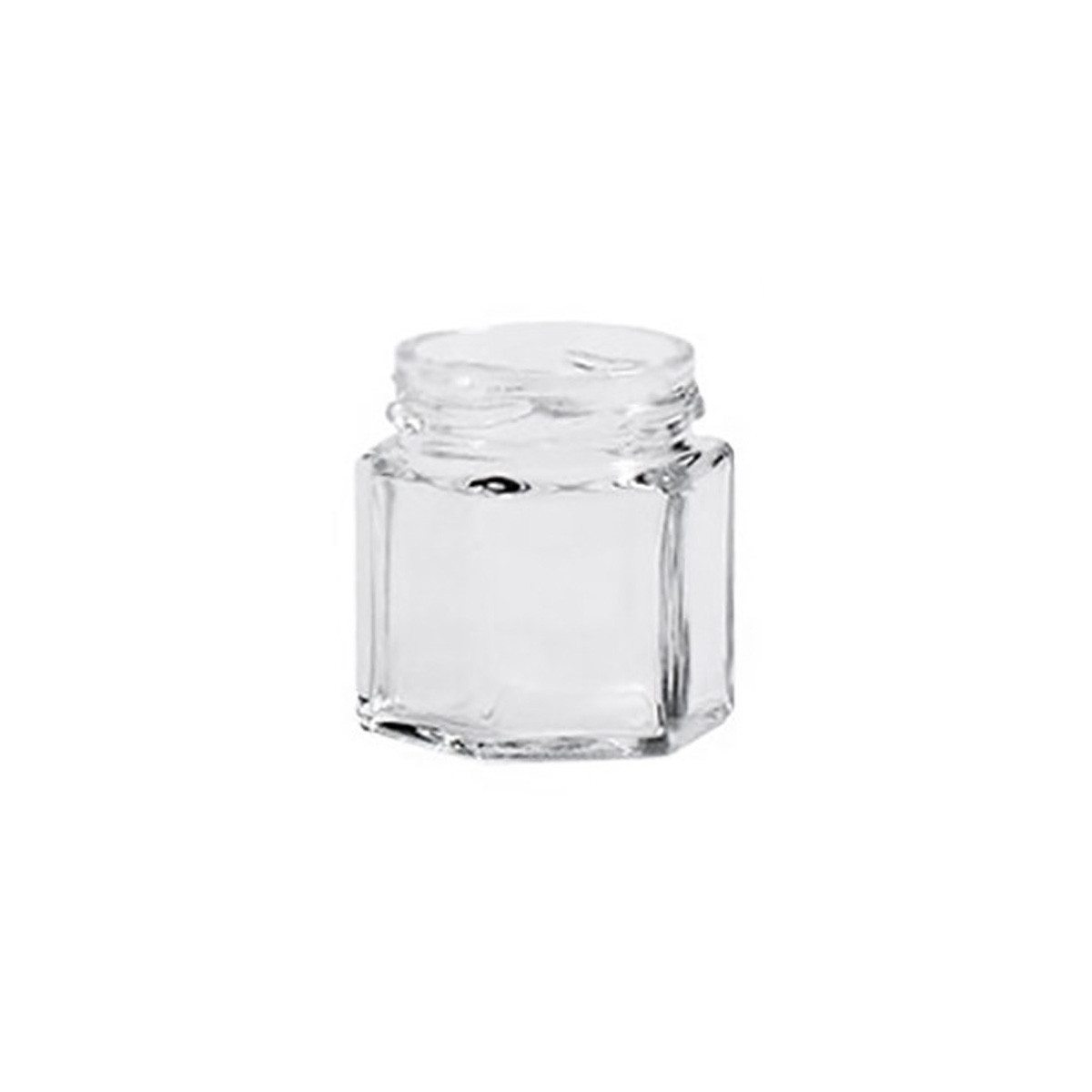 240 pots verre hexagonaux...
