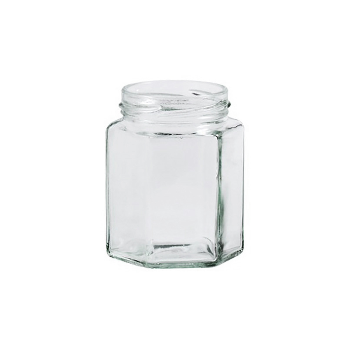 200 pots verre hexagonaux...