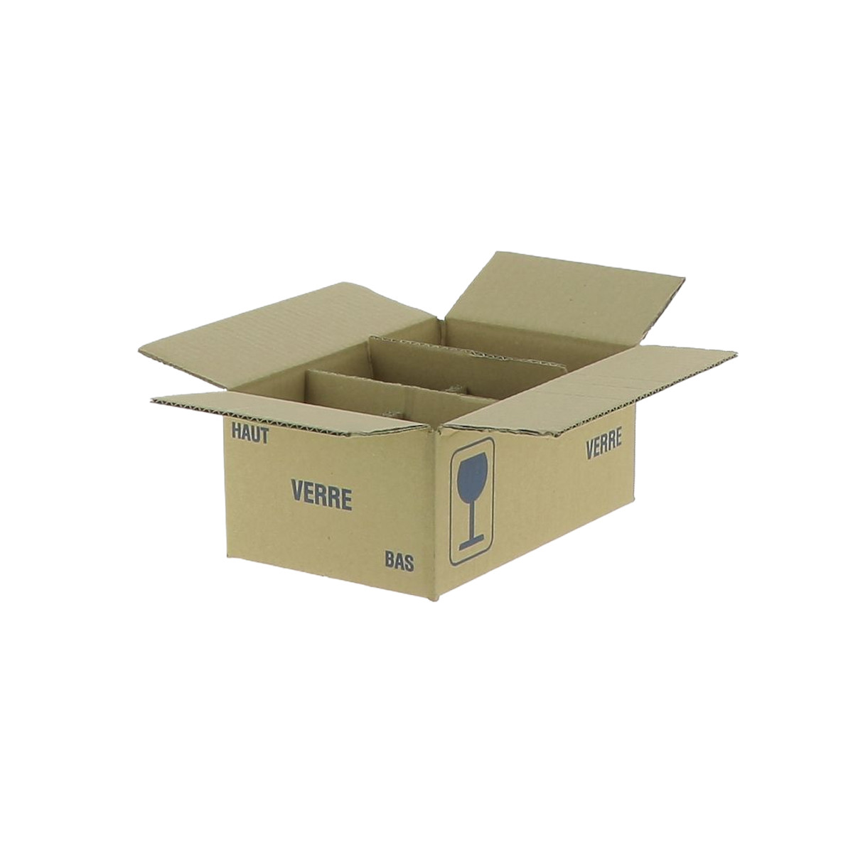 DESTOCKAGE - Carton pour 6 pots de 250 g TO63 en verre AVEC DEFAUT RAINURE