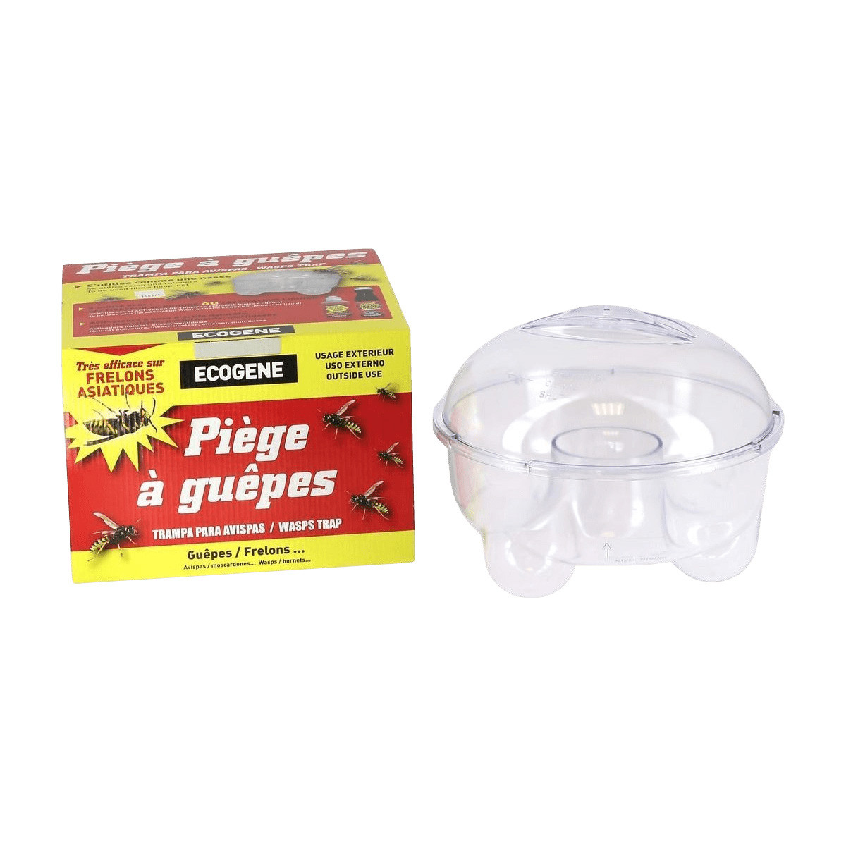 Piège à guêpes et mouches de terrasse transparent