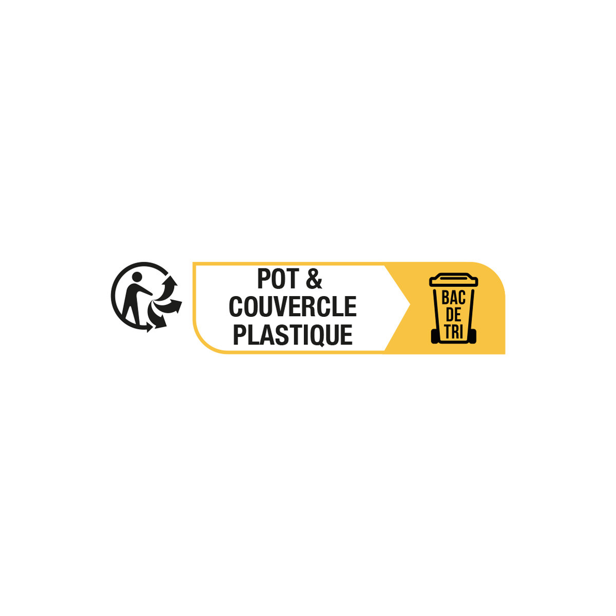 1000 étiquettes Info-Tri Pot & Couvercle plastique